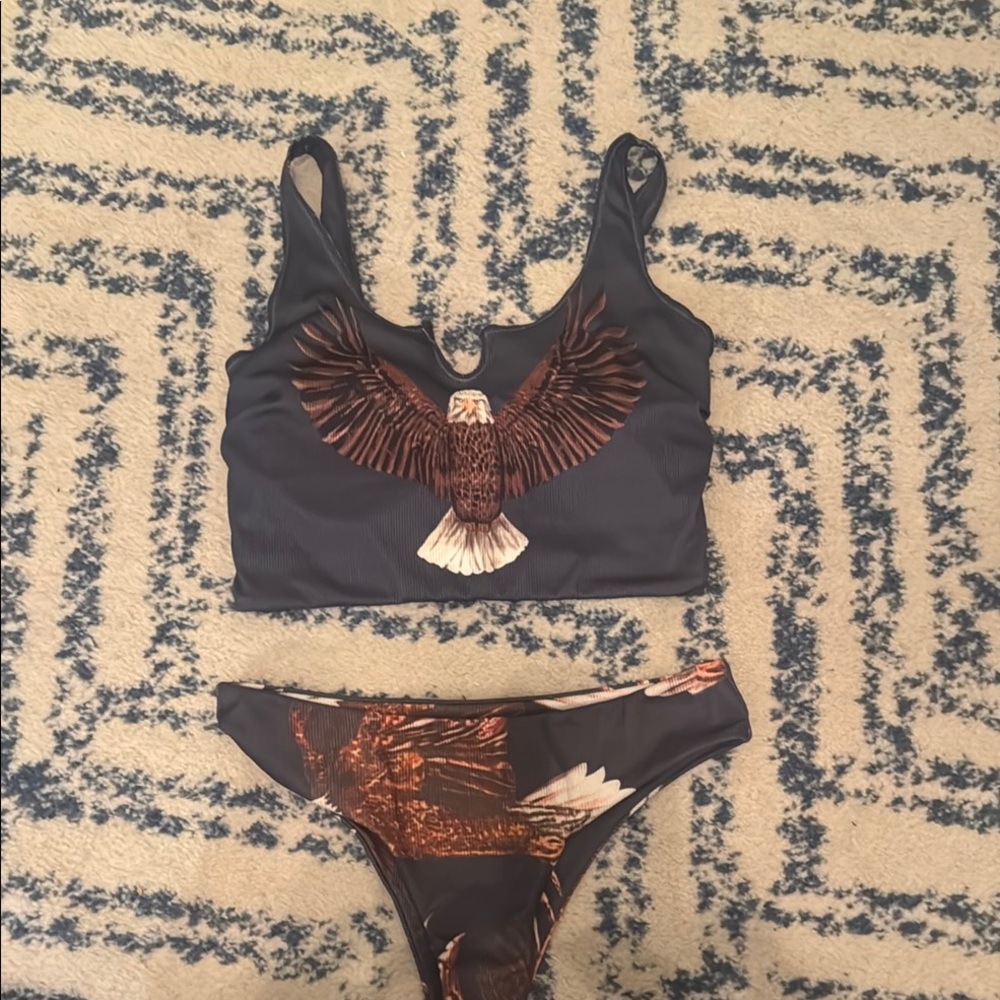Eagle Print Bikini Set